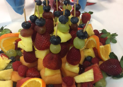 Kids party fruit skewers