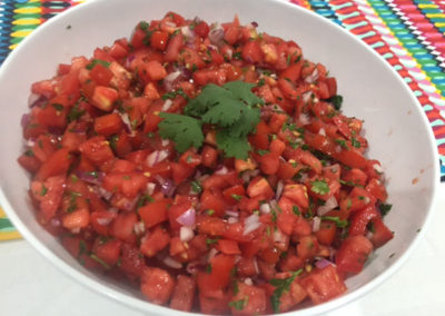 Mexican fresh tomato salsa