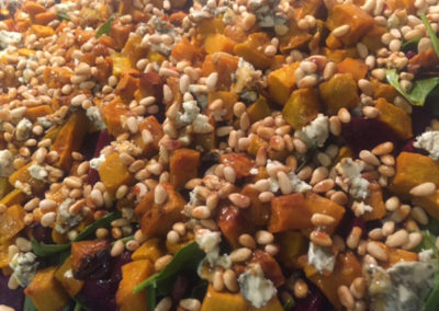 Pumpkin and beetroot salad